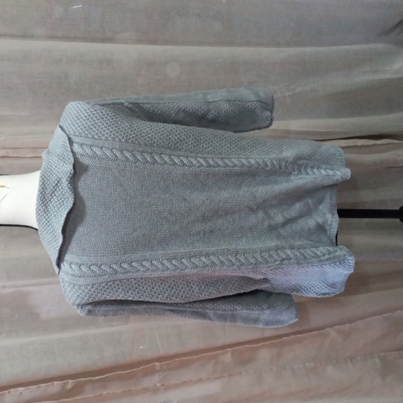 Feels like Cotton sweater, grey, collared, cardigan, - Picture 3 of 3